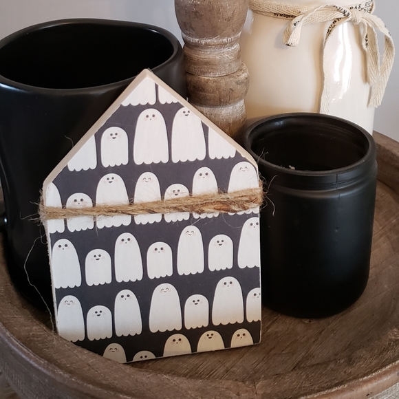 Handmade wooden house accent, double sided - Picture 1 of 2